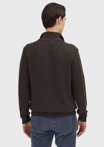 Braunes Strick-Sweatshirt