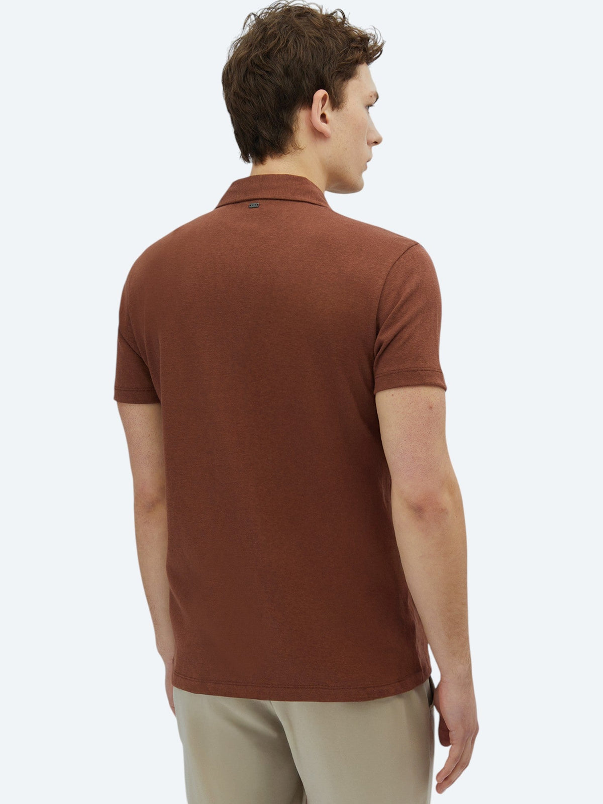 Einfaches Regular Fit Baumwollmischhemd