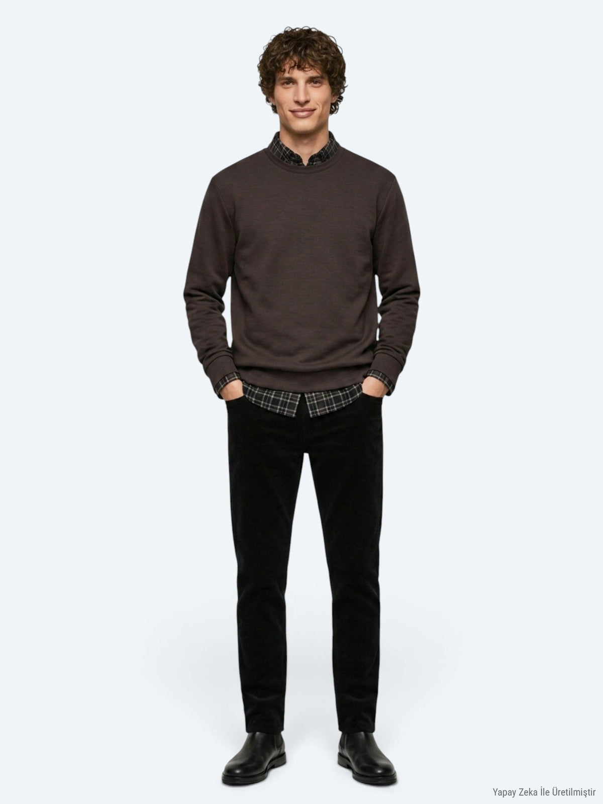 KİP Brauner Rundhalsausschnitt Pullover Brown