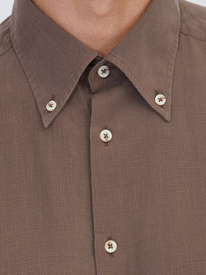 KİP Braun Regular Fit Casual Baumwollhemd