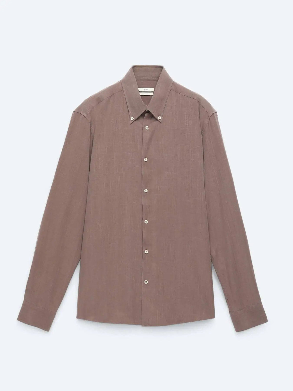 Braun Regular Fit Casual Baumwollhemd