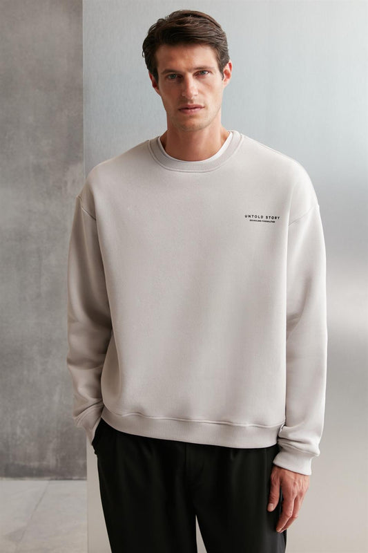 BRYAN Herren Oversize Sweatshirt Rundhals