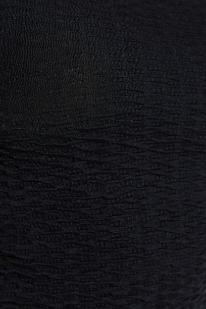 Kurzärmelige Crêpe-Bluse