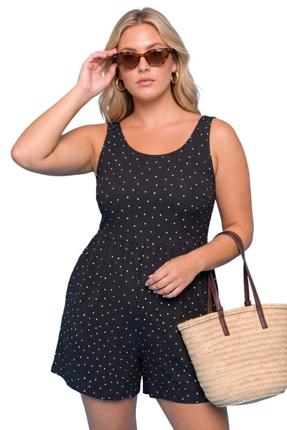 Plus Size Träger Mini Overall