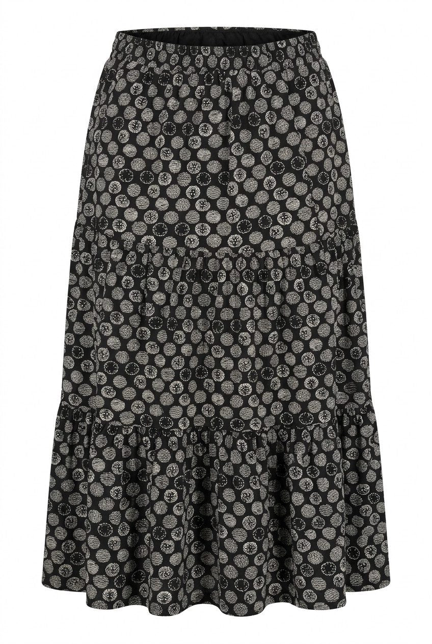 Plus Size Elastischer Faltenrock