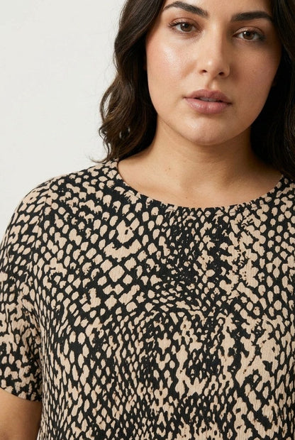 Edel Leopardenmuster T-Shirt in Übergröße