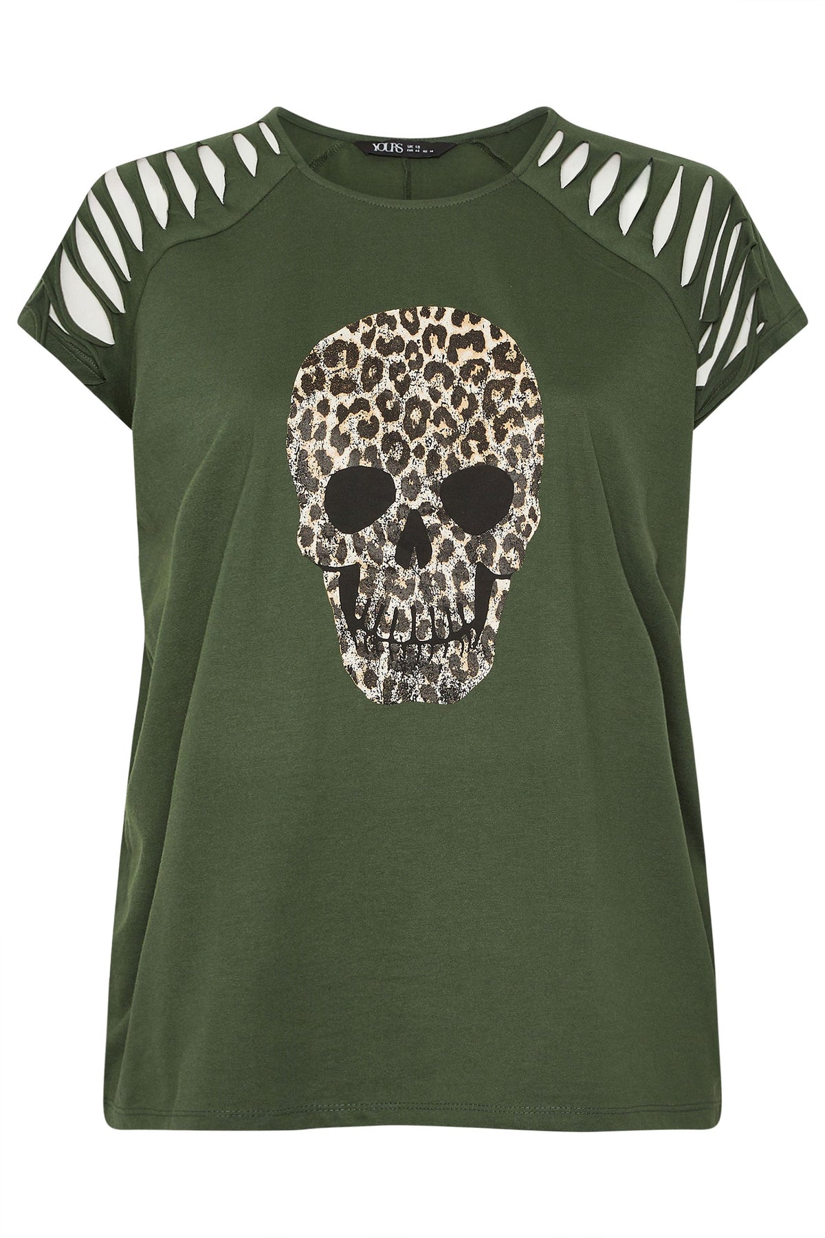 Plus Size Totenkopf Druck T-Shirt mit Detail
