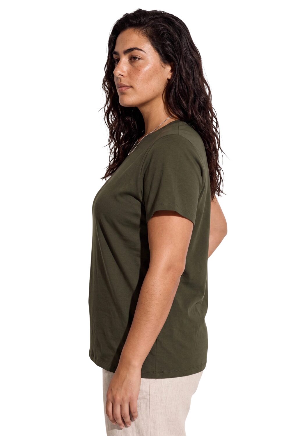 Übergrößen Baumwoll Rundhals T-Shirt