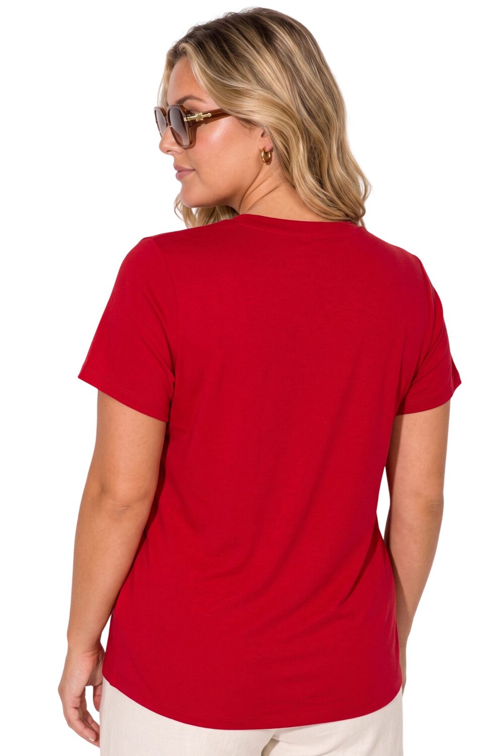 Übergrößen Baumwoll Rundhals T-Shirt