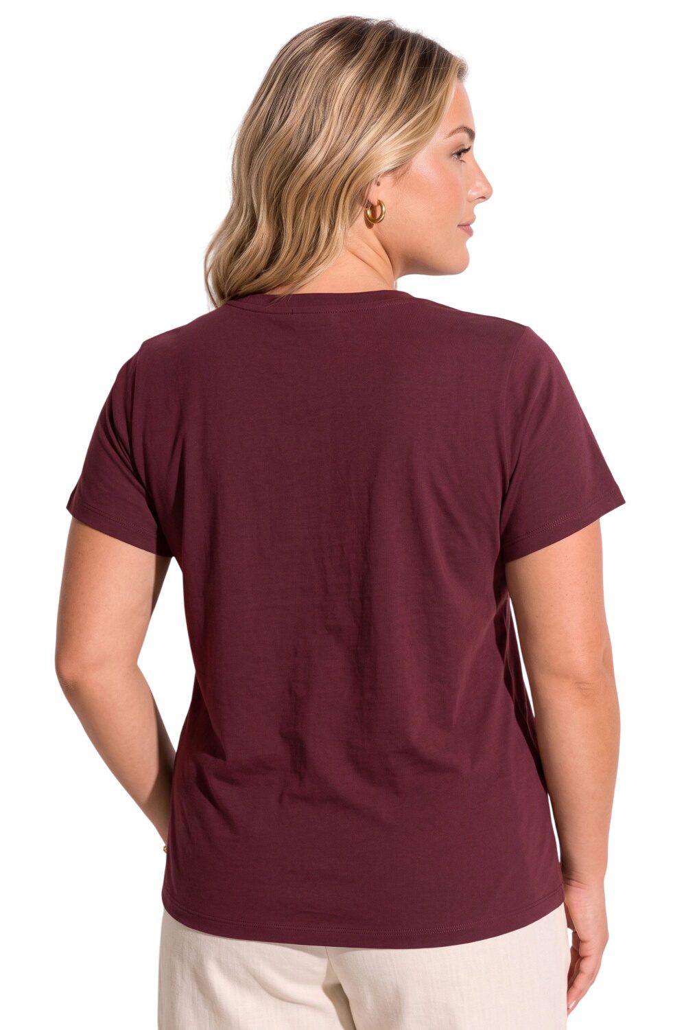 Übergrößen Baumwoll Rundhals T-Shirt