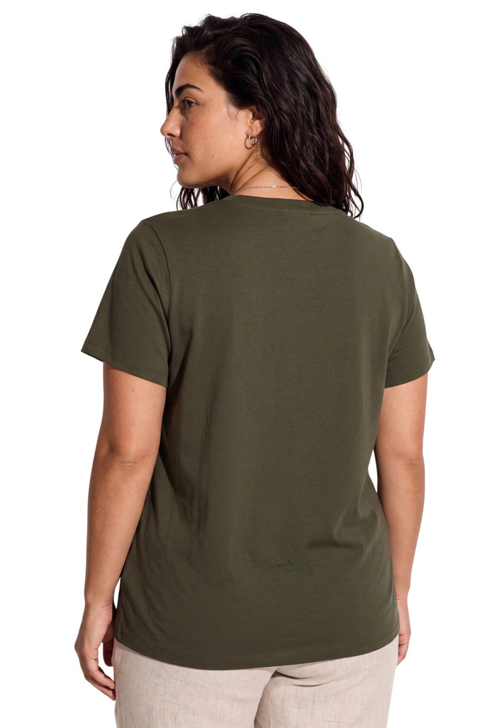 Übergrößen Baumwoll Rundhals T-Shirt
