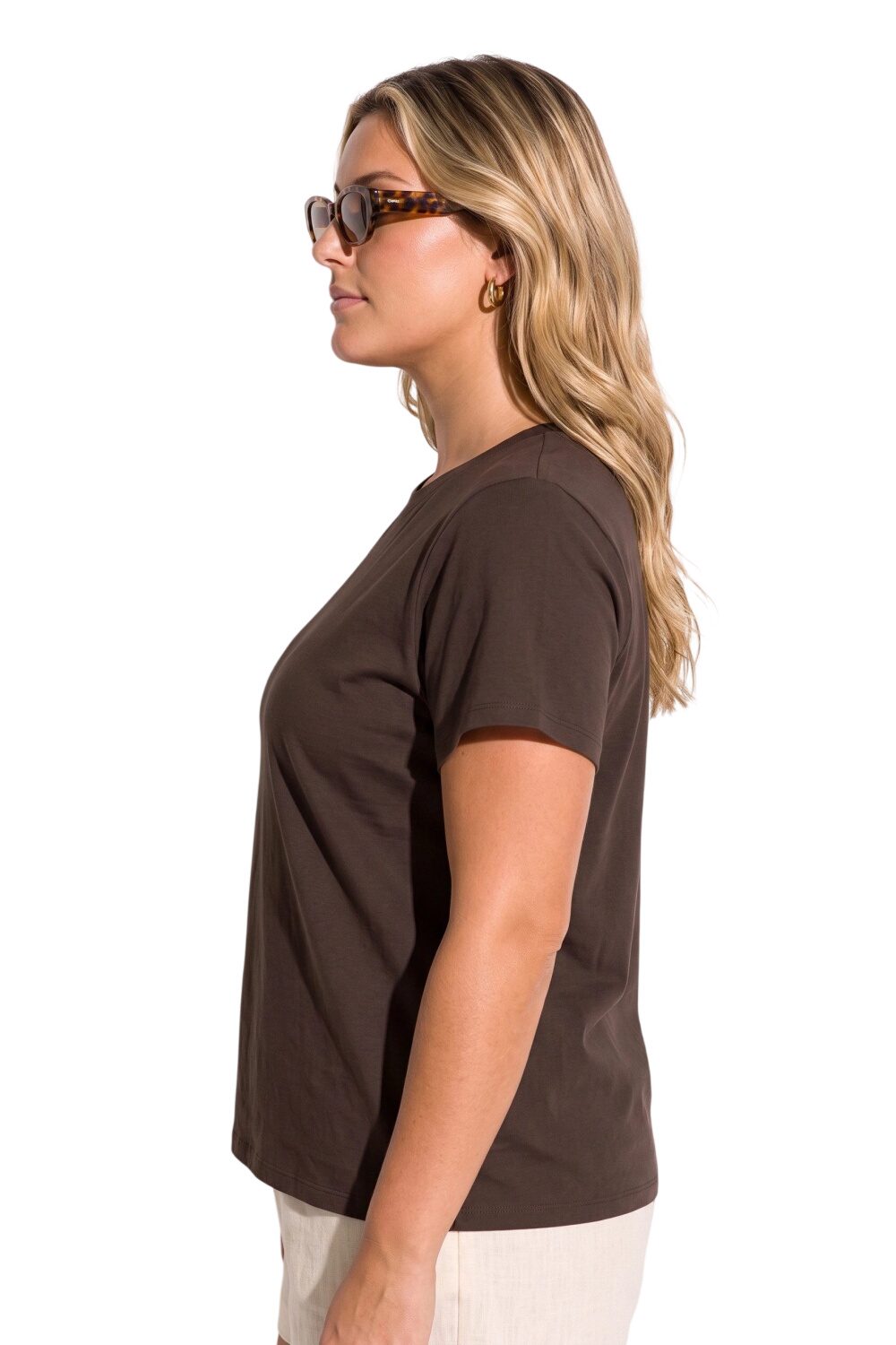 Übergrößen Baumwoll Rundhals T-Shirt