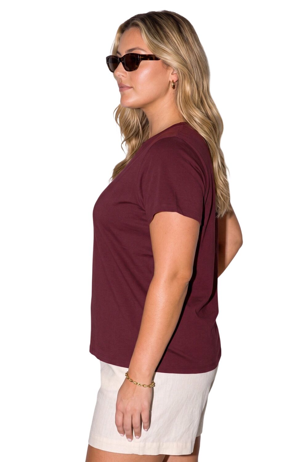 Übergrößen Baumwoll Rundhals T-Shirt
