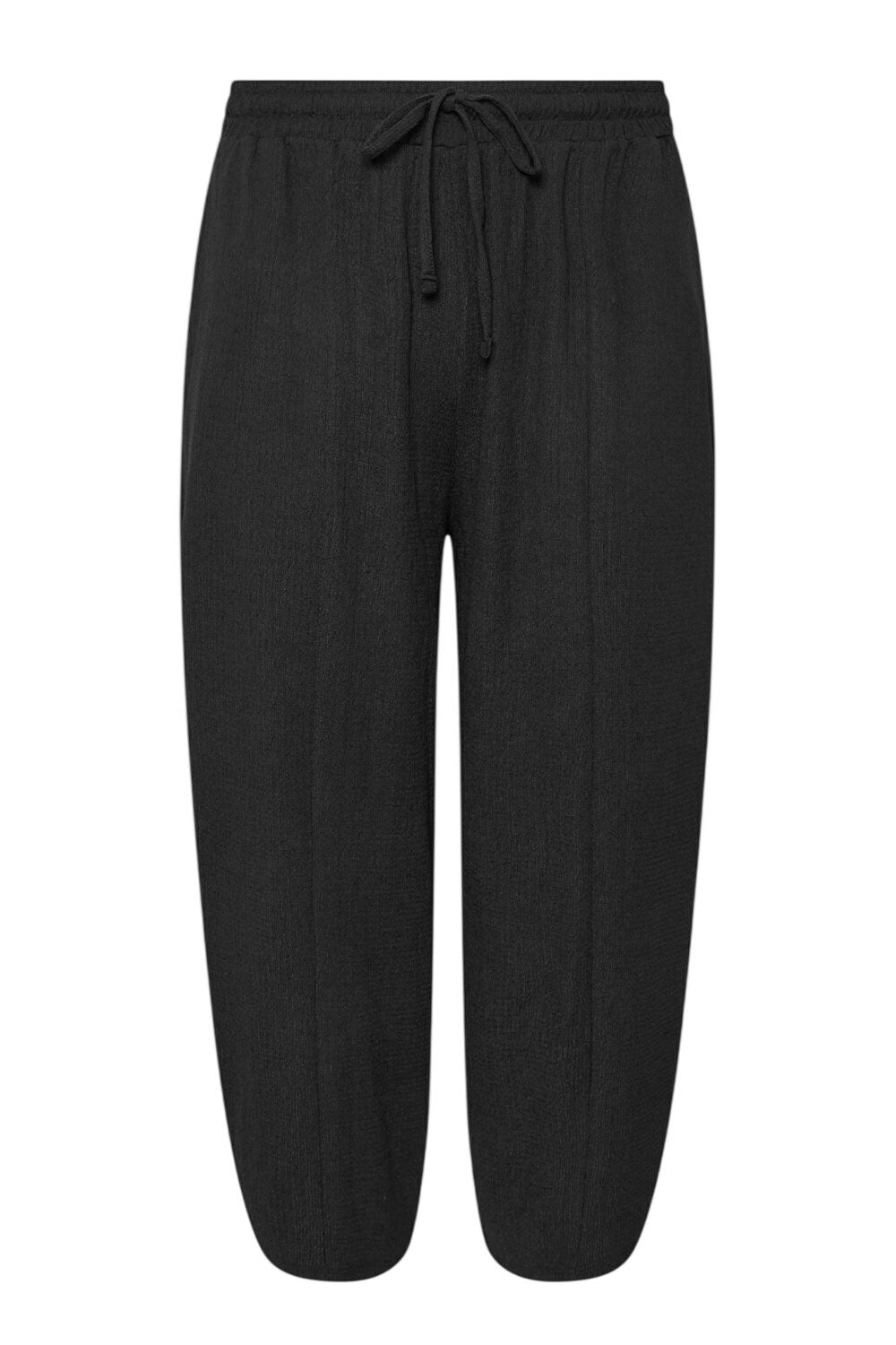 Plus Size Hochtaillierte Textilhose