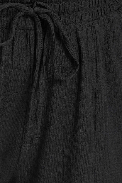 Plus Size Hochtaillierte Textilhose