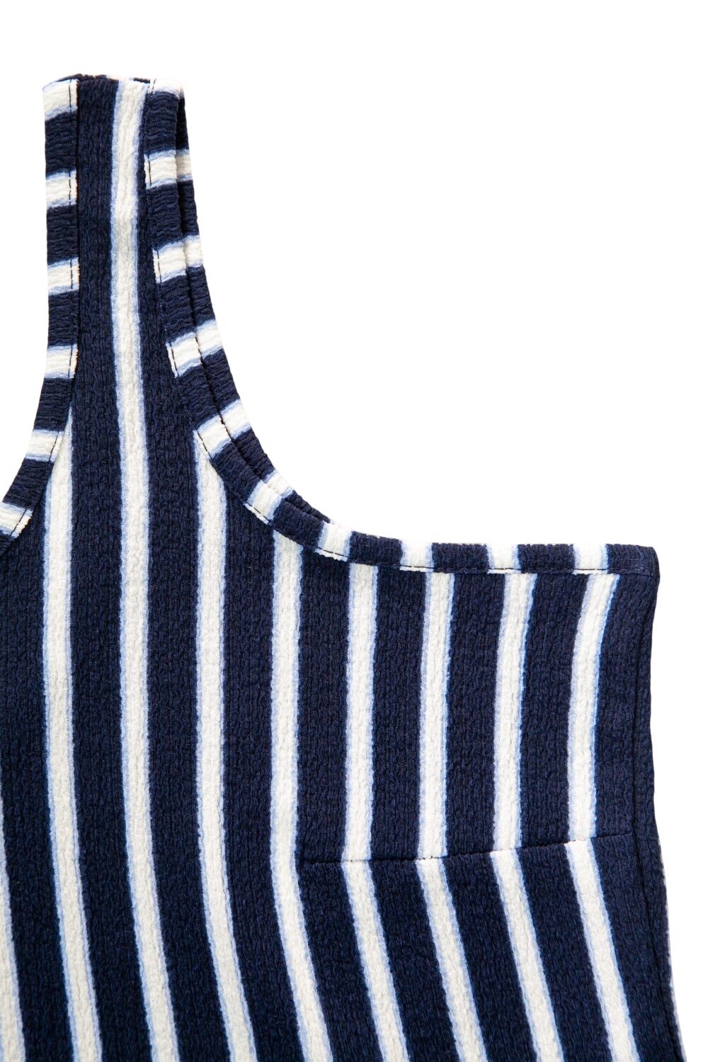 Plus Size Gestreifter Mini-Overall