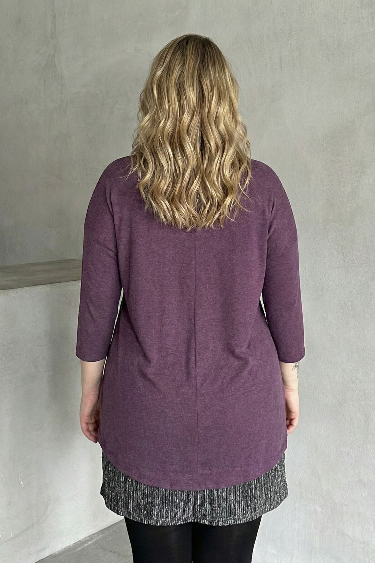 Rock in Übergröße mit Tülldetails, langärmelige, dünne Bluse