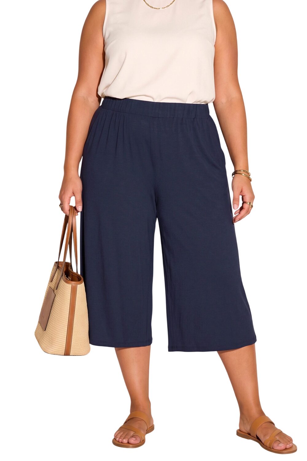 Übergrößen Weite Capri-Hosen
