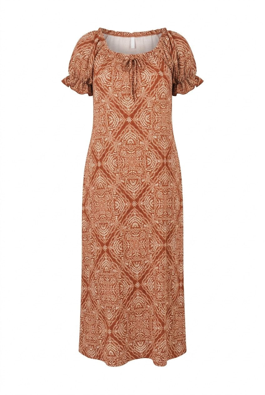 Plus-Size Rüschensleeve Quadratkleid