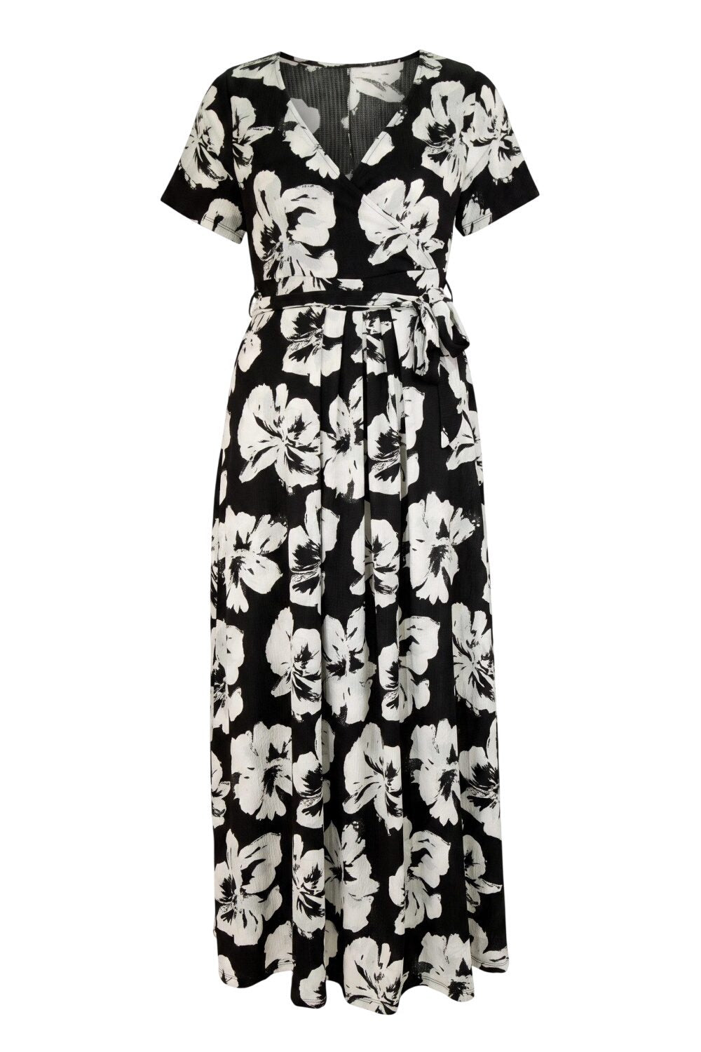 Plus Size Wickelkleid mit Print
