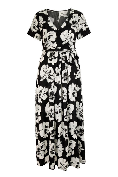Plus Size Wickelkleid mit Print