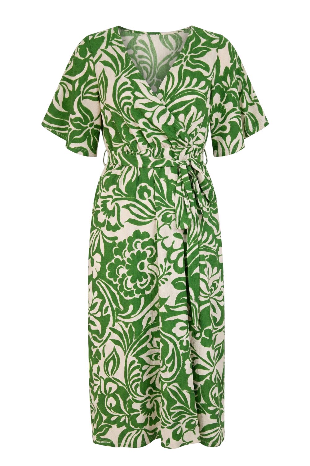 Plus Size Wickelkleid mit Druck
