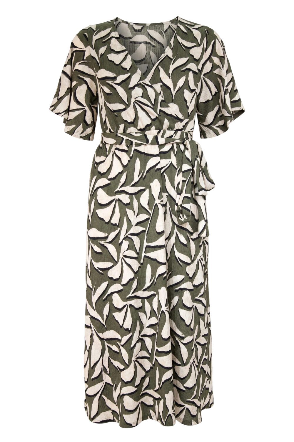 Plus Size Wickelkleid mit Druck
