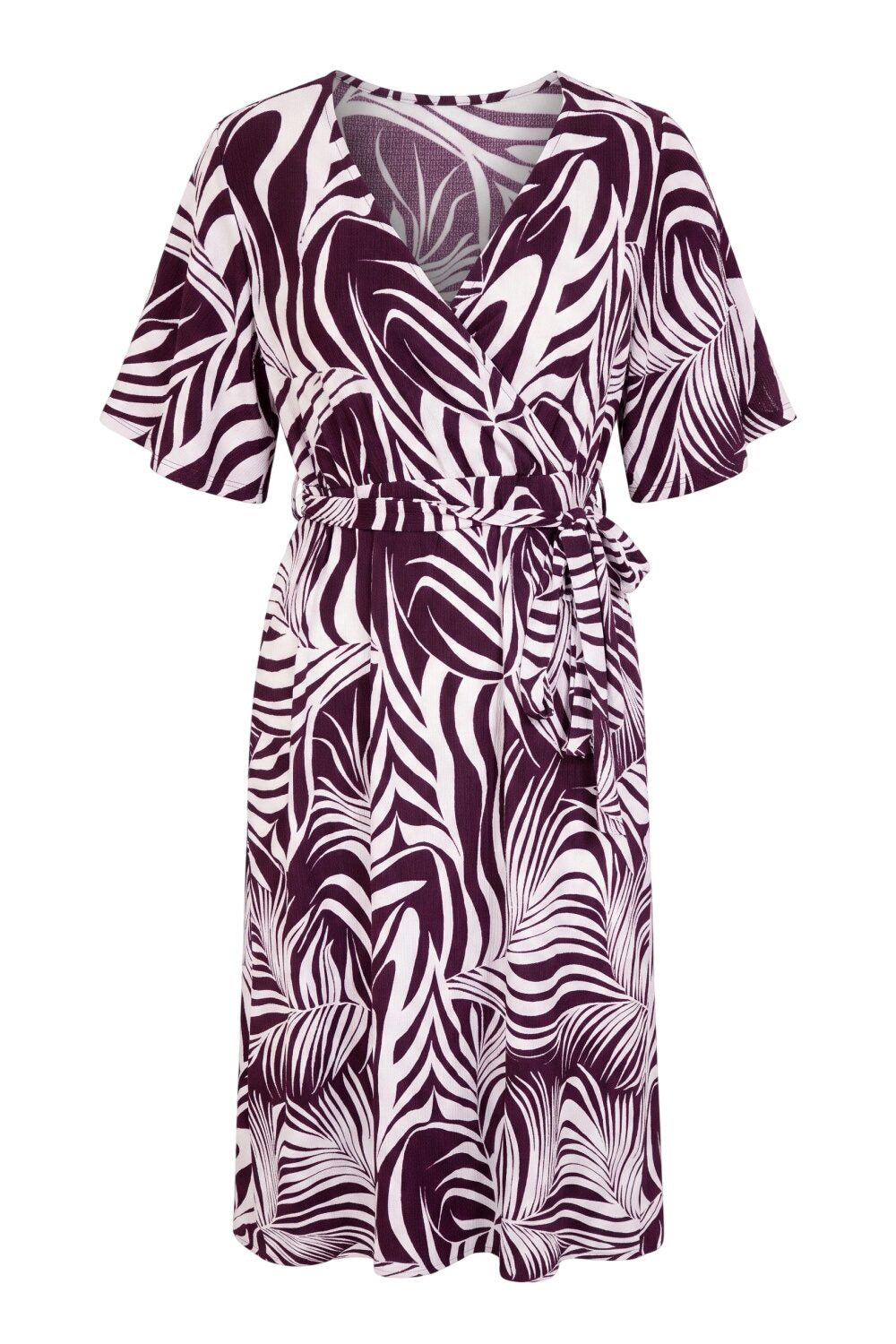 Plus Size Wickelkleid mit Druck