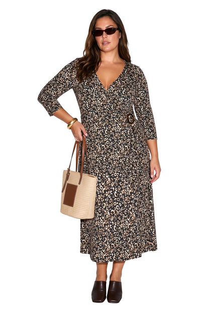 Plus Size Wickelkleid Midi