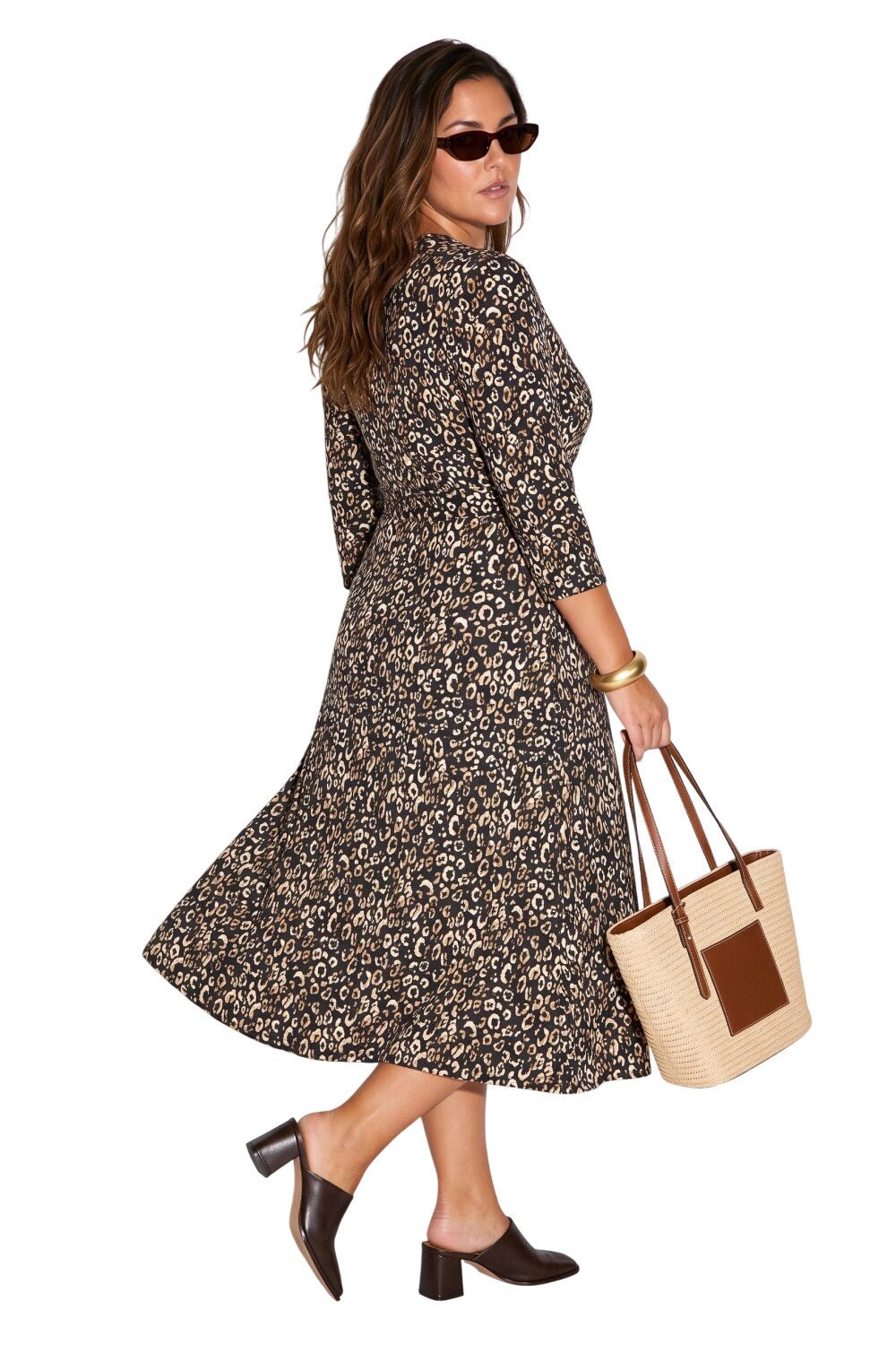 Plus Size Wickelkleid Midi