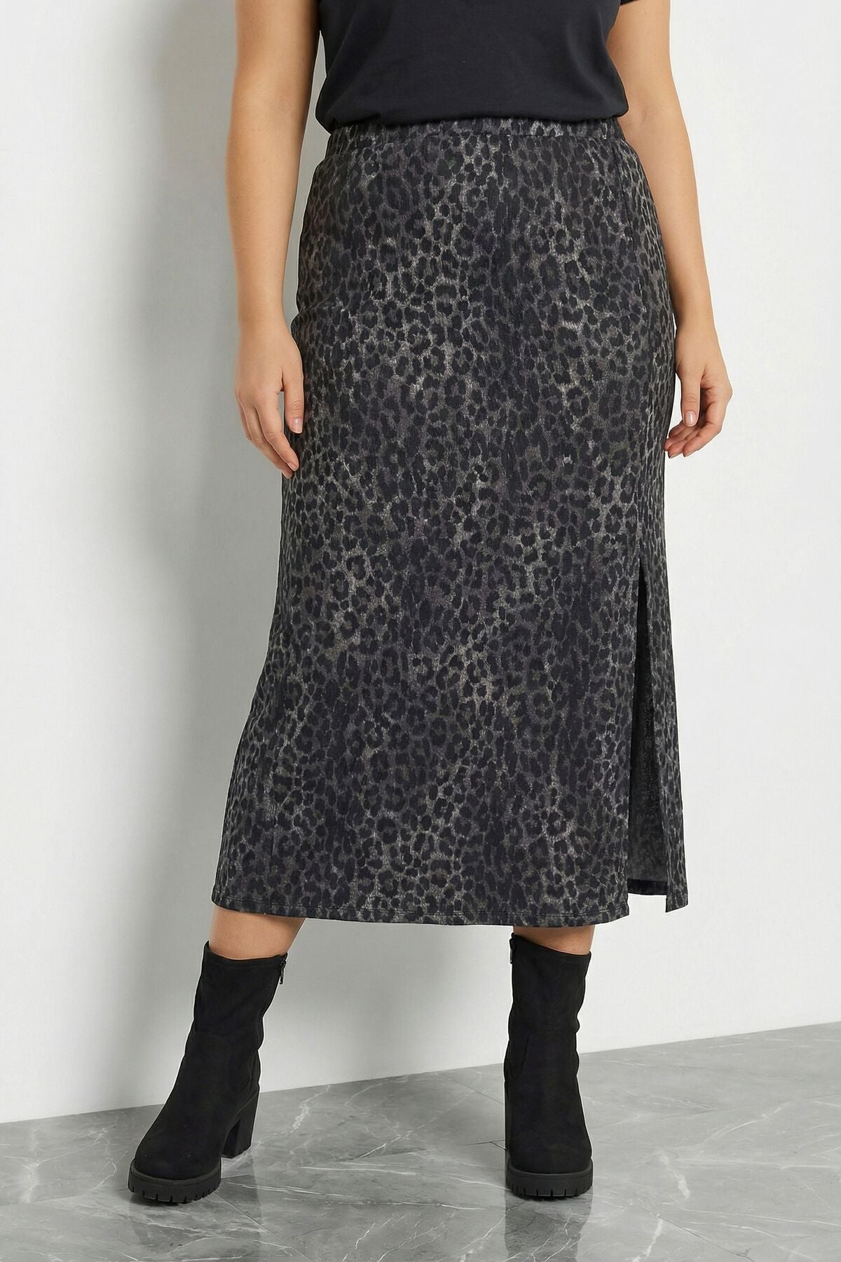 Plus Size Leopardenmuster Bleistiftrock