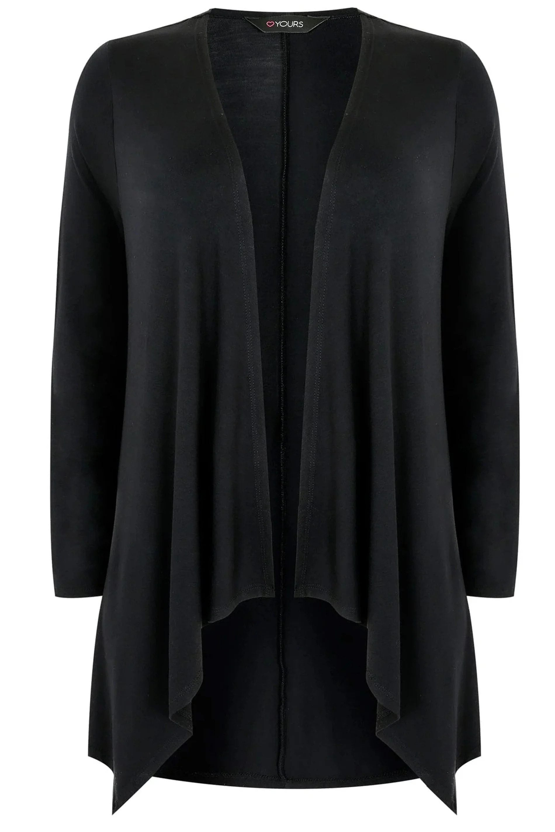 Dünner, asymmetrischer Cardigan in Übergröße mit offener Vorderseite – ideal für die Saison.