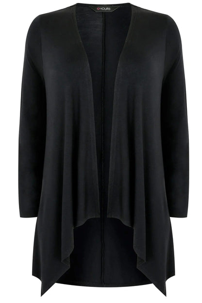 Dünner, asymmetrischer Cardigan in Übergröße mit offener Vorderseite – ideal für die Saison.