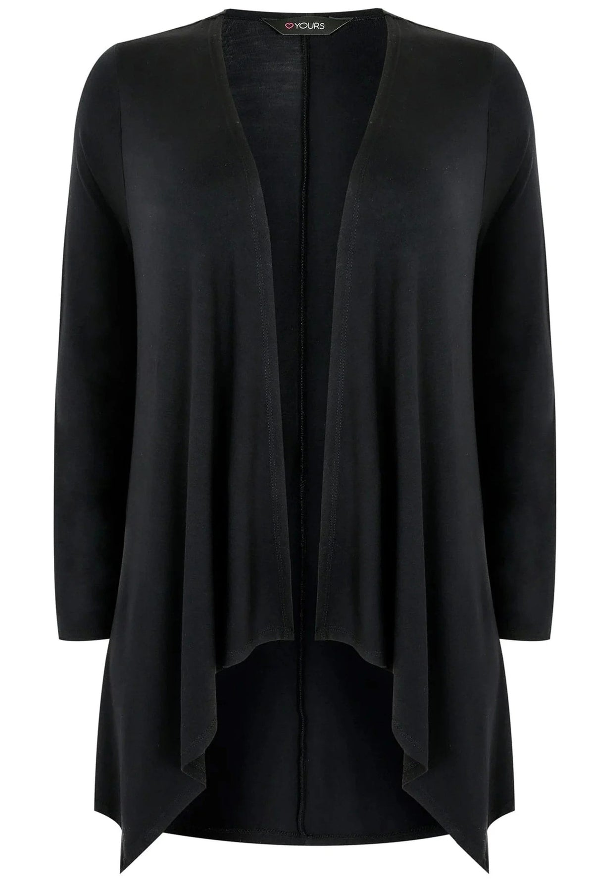 Dünner, asymmetrischer Cardigan in Übergröße mit offener Vorderseite – ideal für die Saison.