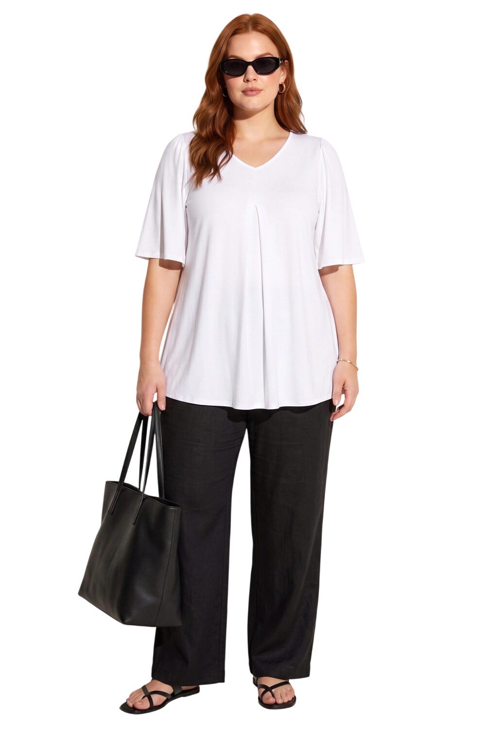 Übergrößen Faltenbluse