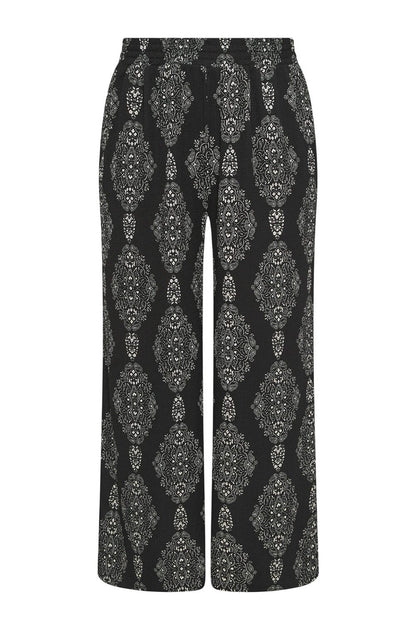 Große Größen gemusterte Weitbein-Hose
