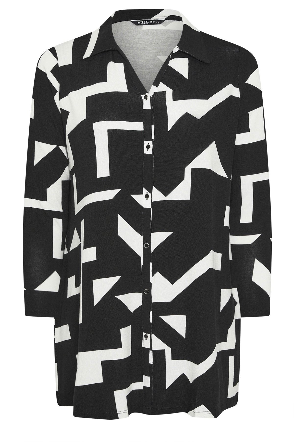 Langarmshirt mit abstraktem Muster in Übergröße