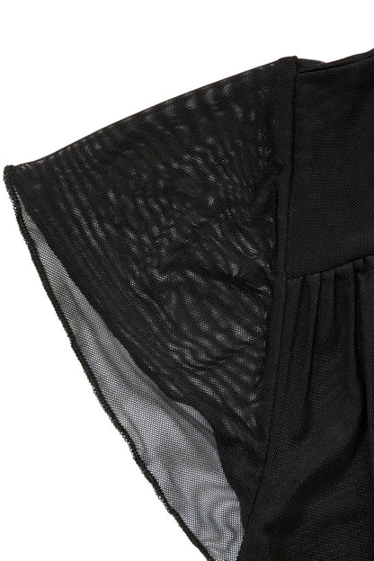 Plus Size V-Ausschnitt Kurzarm Midi Kleid