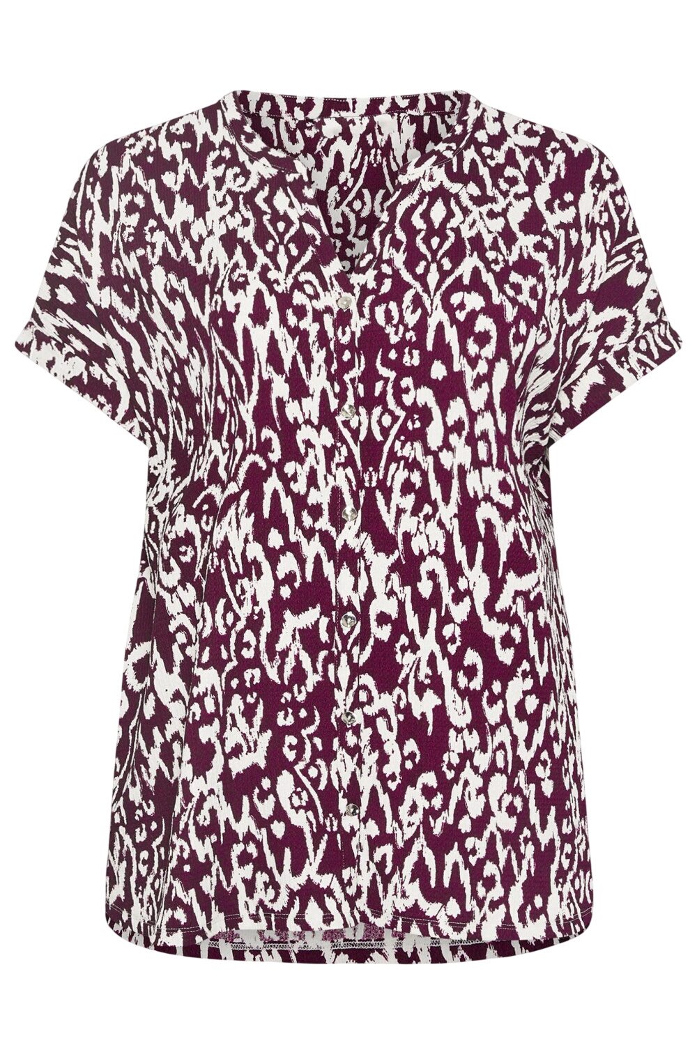 Plus Size V-Ausschnitt Kurzarmshirt