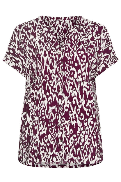 Plus Size V-Ausschnitt Kurzarmshirt