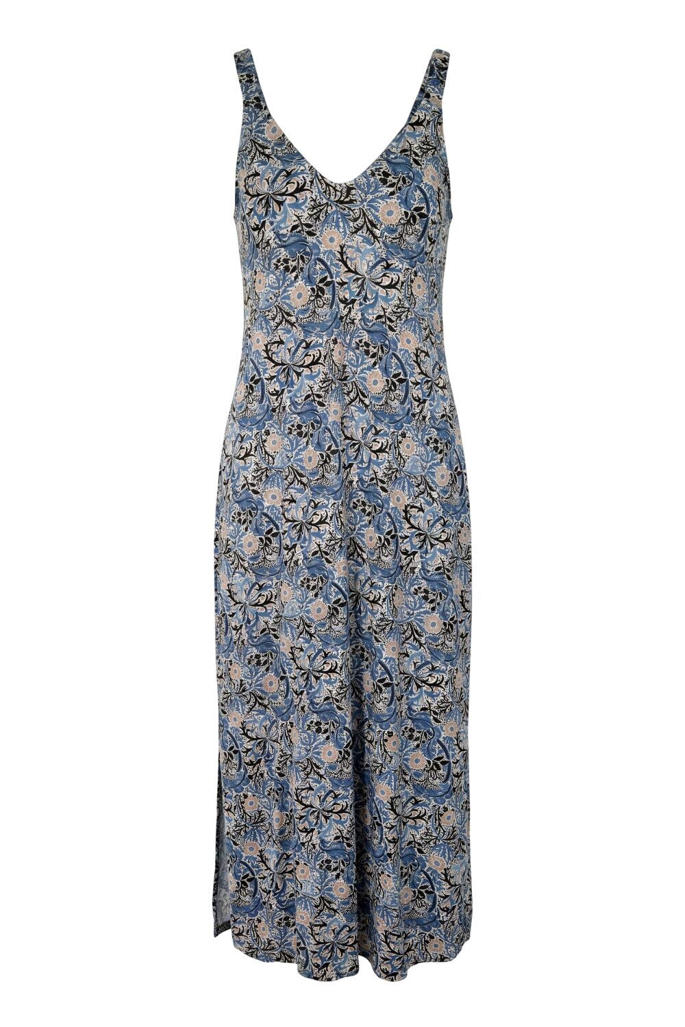 Druck Midi Kleid mit Schlitz in Übergröße