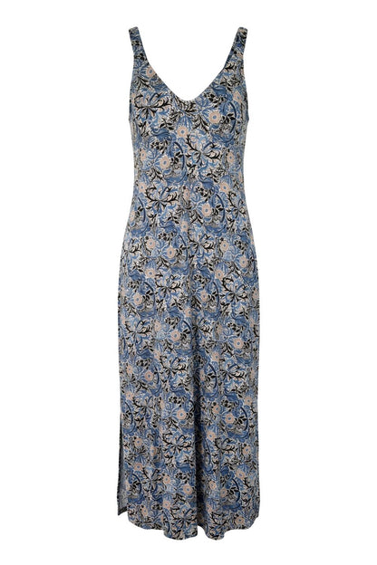 Druck Midi Kleid mit Schlitz in Übergröße