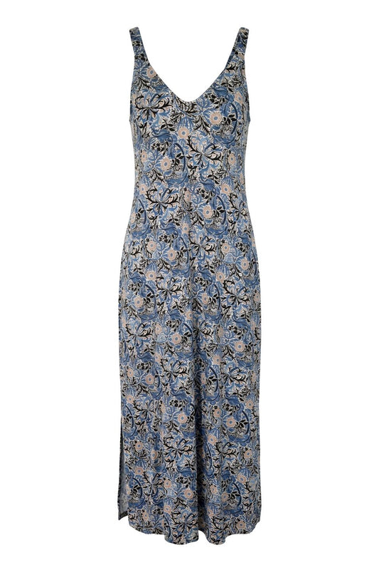 Druck Midi Kleid mit Schlitz in Übergröße