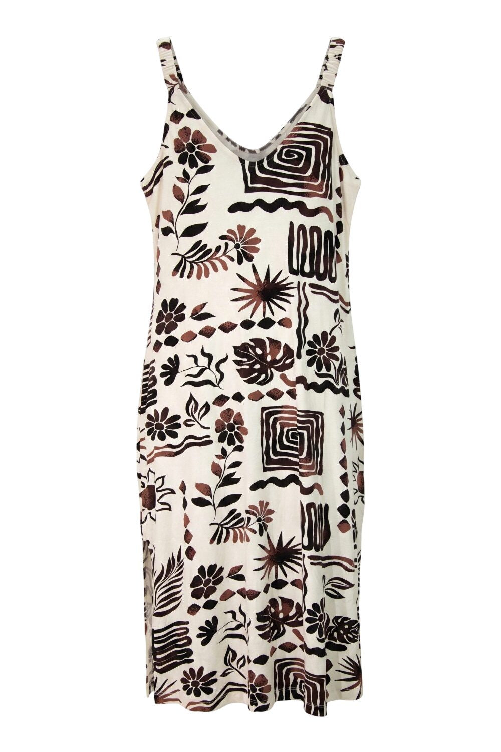 Plus Size Midi Kleid mit Trägern
