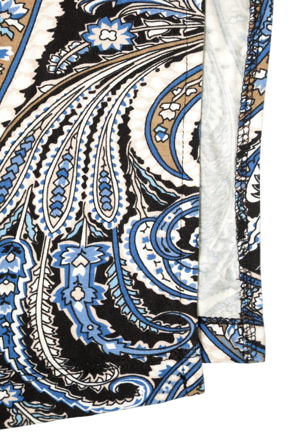 Druck Midi Kleid mit Schlitz in Übergröße