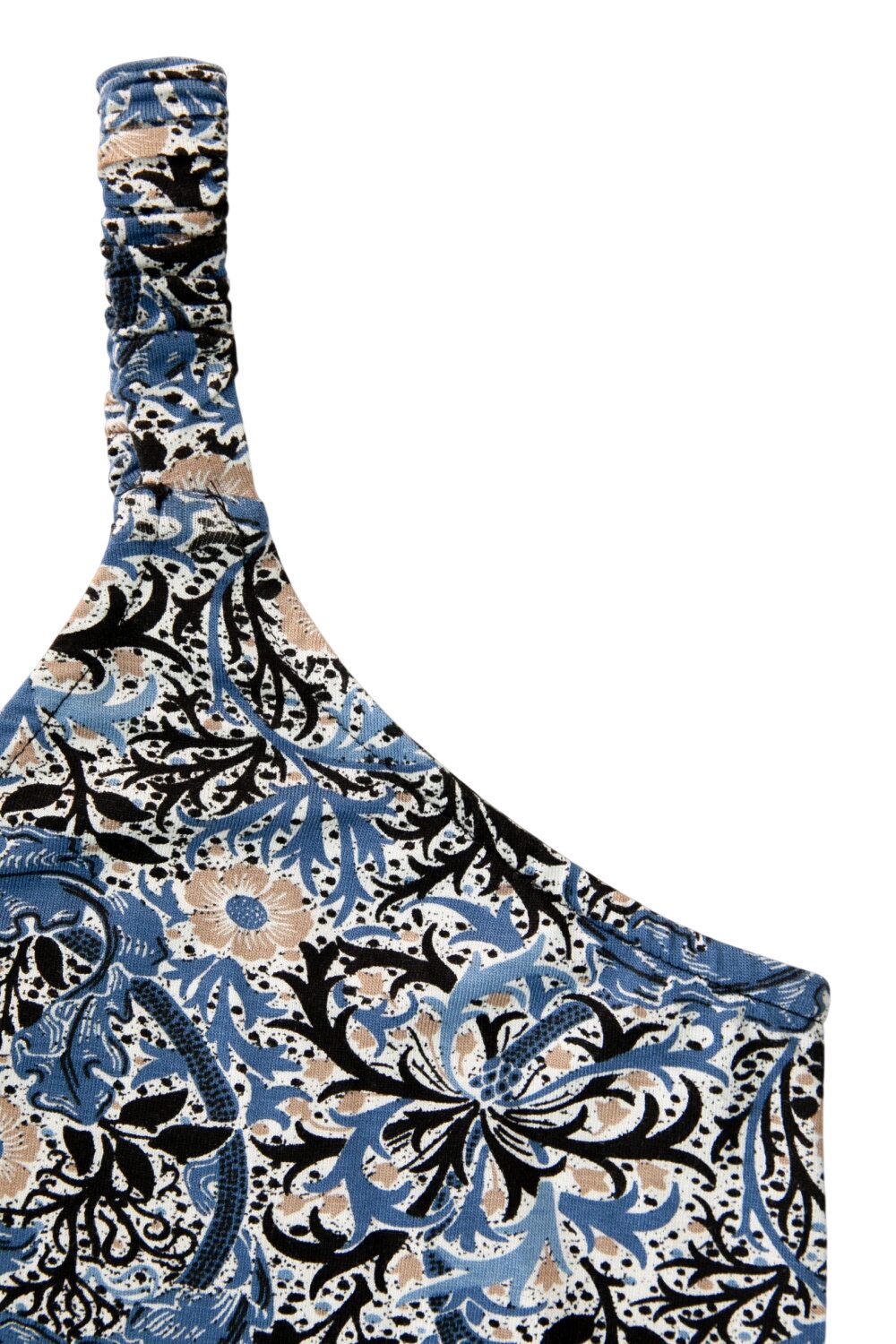 Druck Midi Kleid mit Schlitz in Übergröße