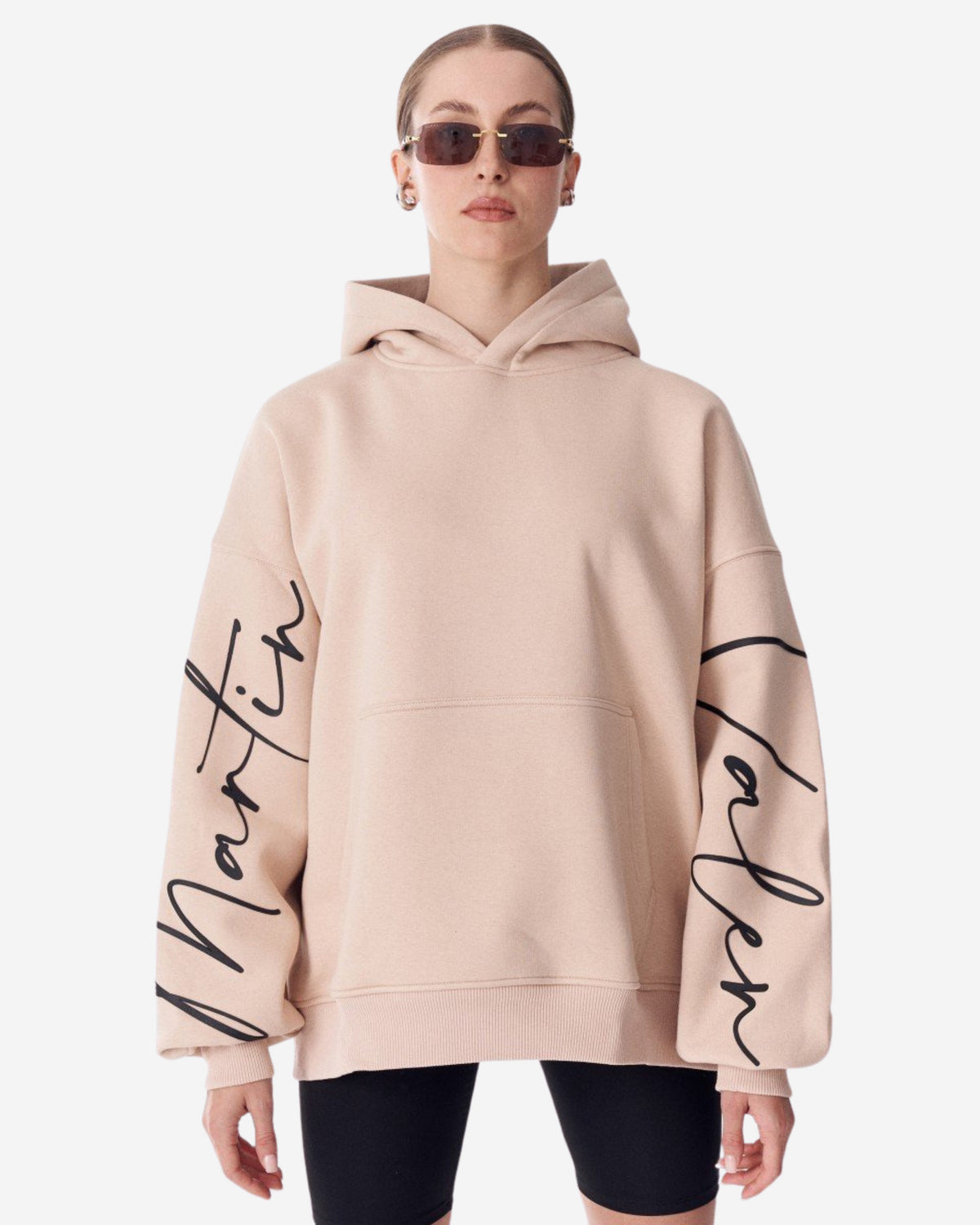 Großer Kapuzenpullover von Martin Valen - Beige Sweatshirt