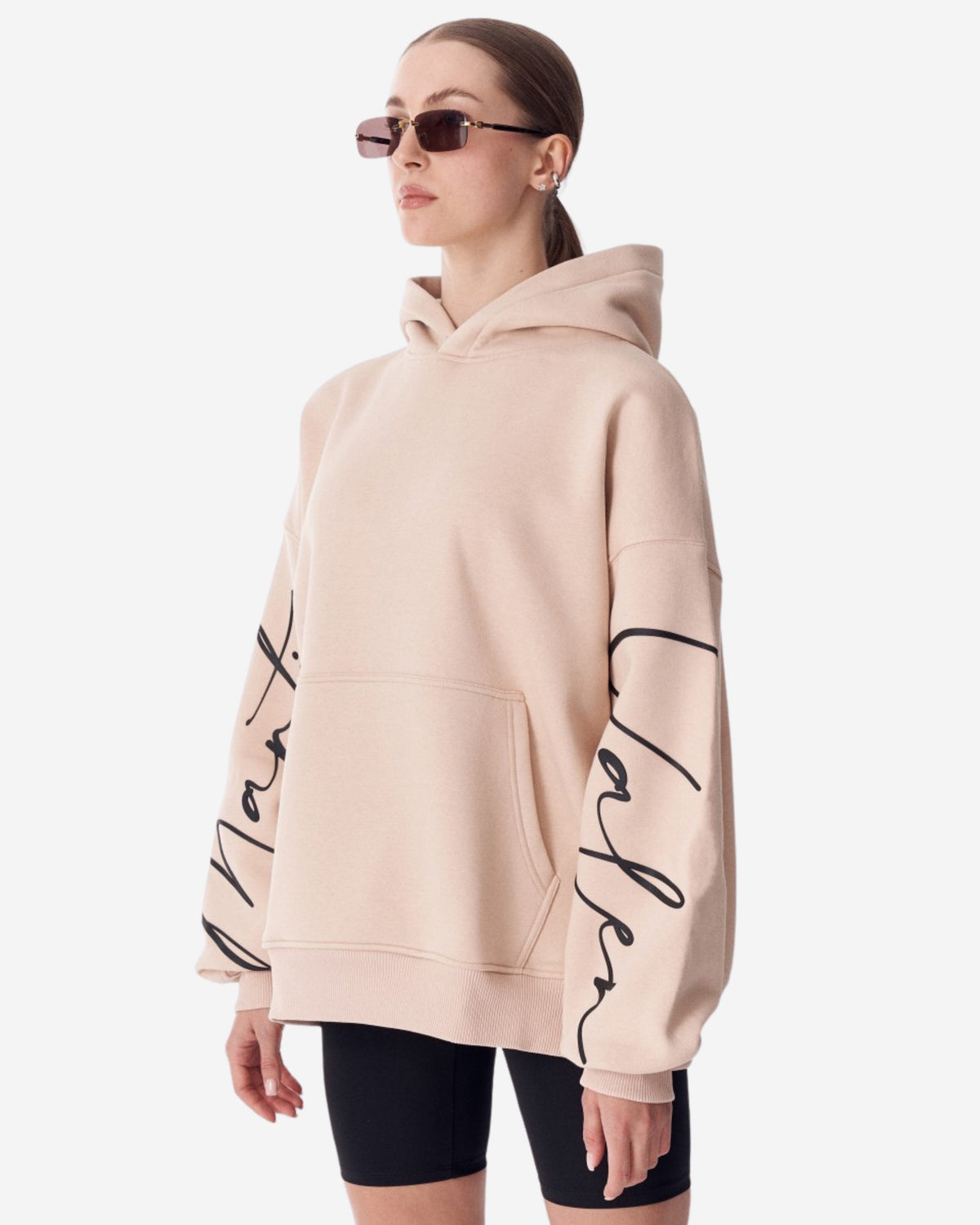 Großer Kapuzenpullover von Martin Valen - Beige Sweatshirt