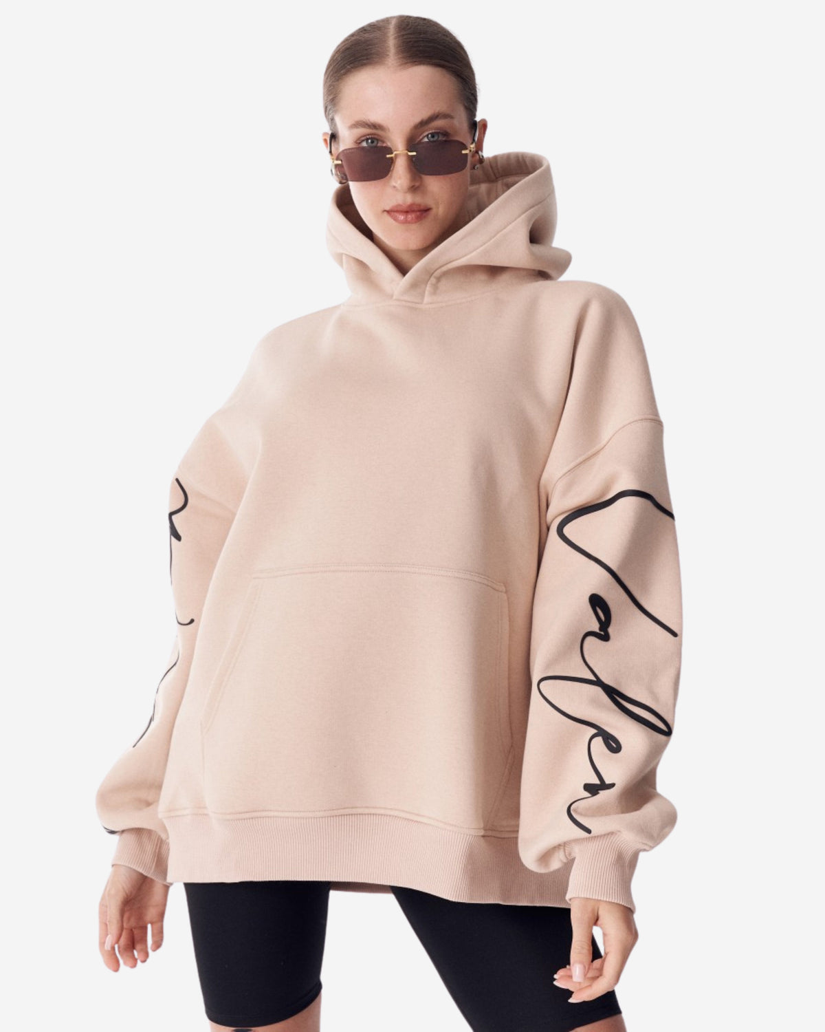 Großer Kapuzenpullover von Martin Valen - Beige Sweatshirt