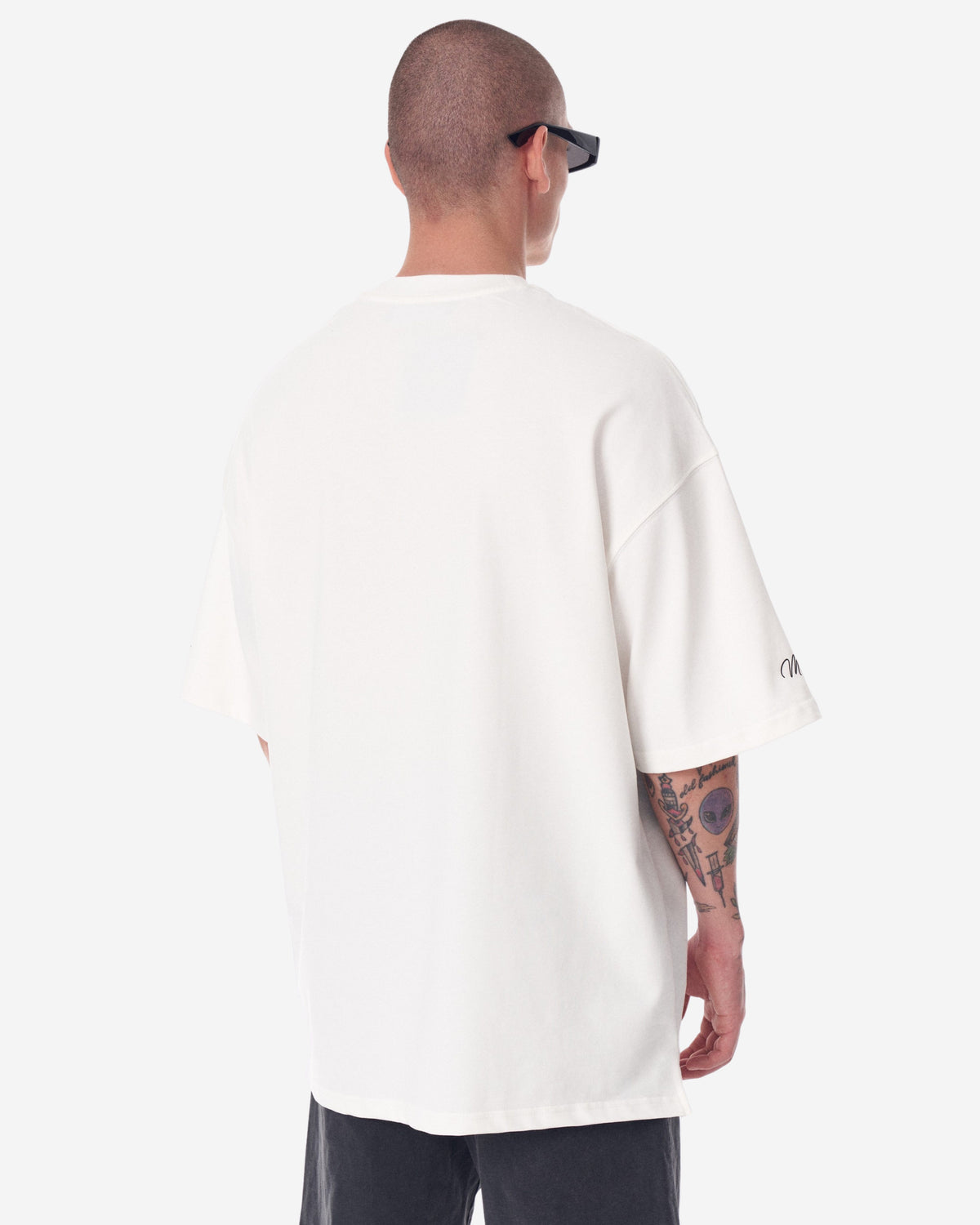 Großes 3D-gedrucktes weißes Heavy T-Shirt